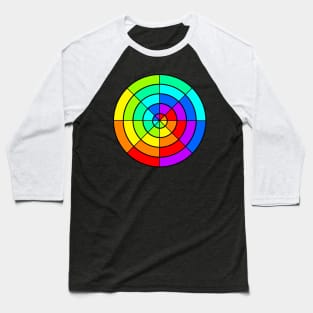 Colourful Rainbow Circle Baseball T-Shirt